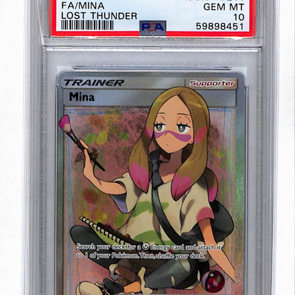 2018 Pokemon Sun & Moon Lost Thunder Mina Fa Lost Thunder PSA 10 #211