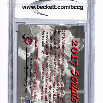 2017 Historic Autographs Scripts Harold Reynolds BGS Authentic Auto