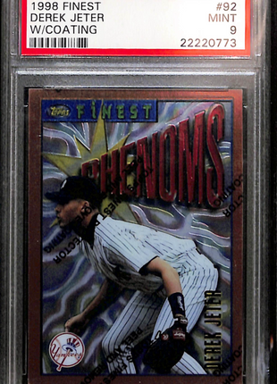 1998 Finest Derek Jeter #92 W Coating PSA 9