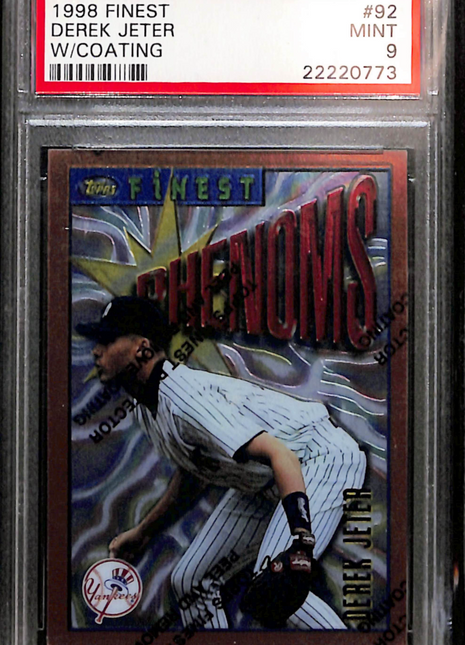 1998 Finest Derek Jeter #92 W Coating PSA 9