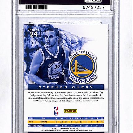 2012 Panini Contenders Stephen Curry #24 PSA 10