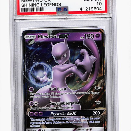 2017 Pokemon Sun & Moon Shining Legends Mewtwo GX Shining Legends PSA 10 #39