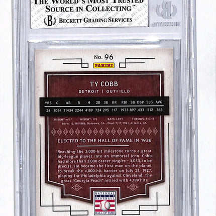 2015 Panini Cooperstown Green Ty Cobb #96 BGS 7.5 /10