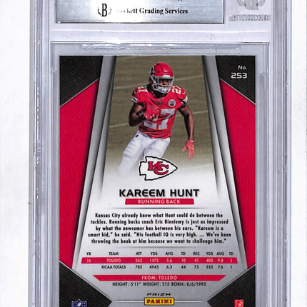 2017 Panini Prizm Kareem Hunt #253 Rookie BGS 9
