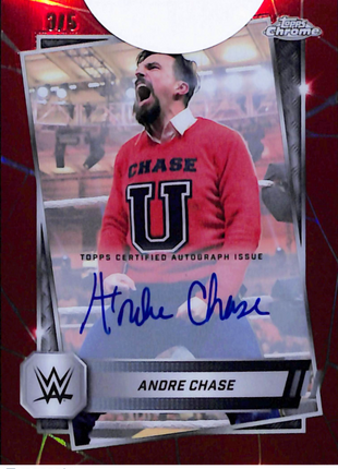 2025 Topps Chrome Andre Chase Red Refractor Auto /5