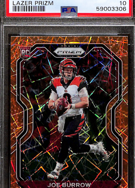 2020 Panini Prizm Joe Burrow #307 Lazer PSA 10