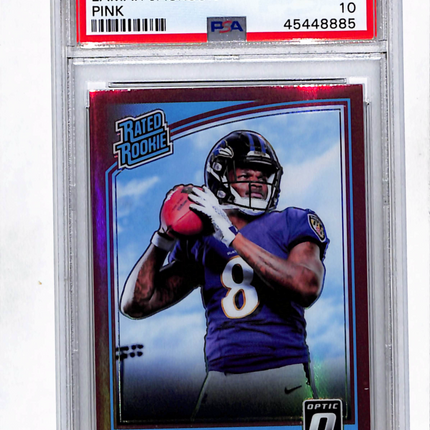 2018 Panini Donruss Optic Lamar Jackson #167 Pink PSA 10