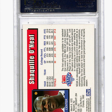 1992 Hoops Shaquille O'Neal #442 PSA 8.5