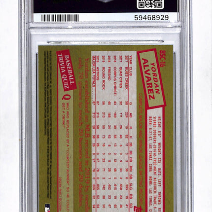 2020 Topps Silver Pack 1985 Chrome Promo Yordan Alvarez #16 PSA 10