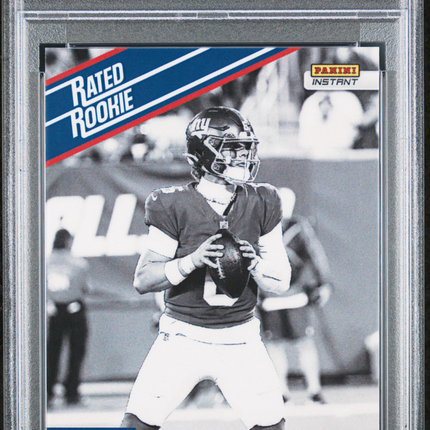 2025 Panini Instant NFL Rated Rookie Retro Jaxson Dart Black White 1/1 PSA 9
