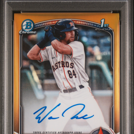 2025 Bowman Chrome Walker Janek #CPAWJA Gold Refractor 44/50 PSA 9 Auto