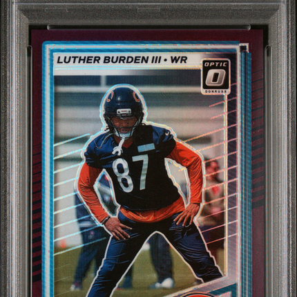 2025 Panini Donruss Luther Burden III #395 Optic Preview Purple PSA 10 /50