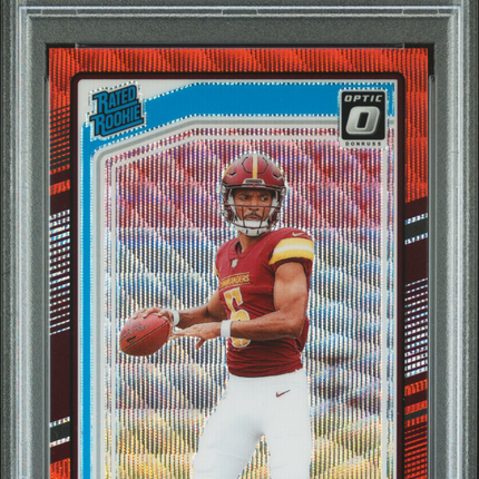 2024 Panini Donruss Jayden Daniels #389 Optic Preview Red Wave PSA 9