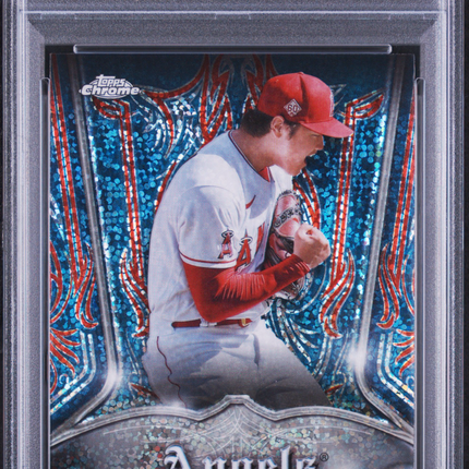 2022 Topps Chrome Pinstriped/Club Plaques Shohei Ohtani #P1 PSA 9
