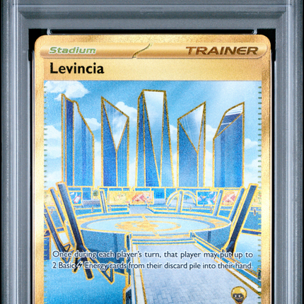 2025 Pokemon Dri EN-Destined Rivals Levincia Hyper Rare PSA 10 #244