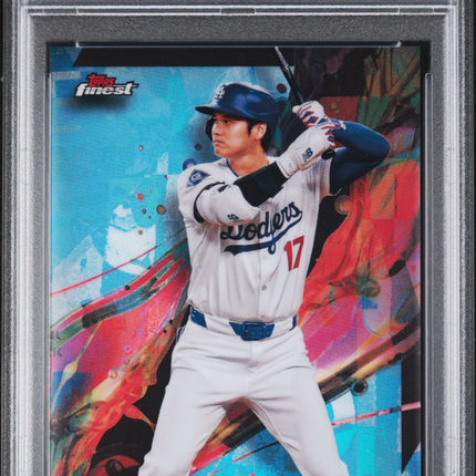 2024 Topps Finest Shohei Ohtani #100 Sky Blue Refractor 220/325 PSA 10