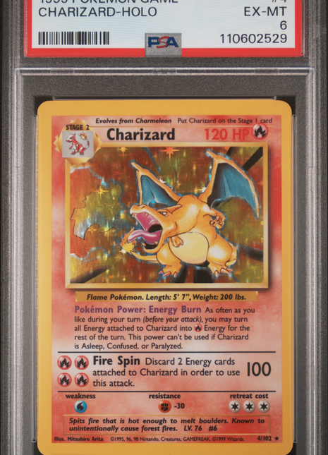 Pokemon TCG Charizard #4 PSA 6