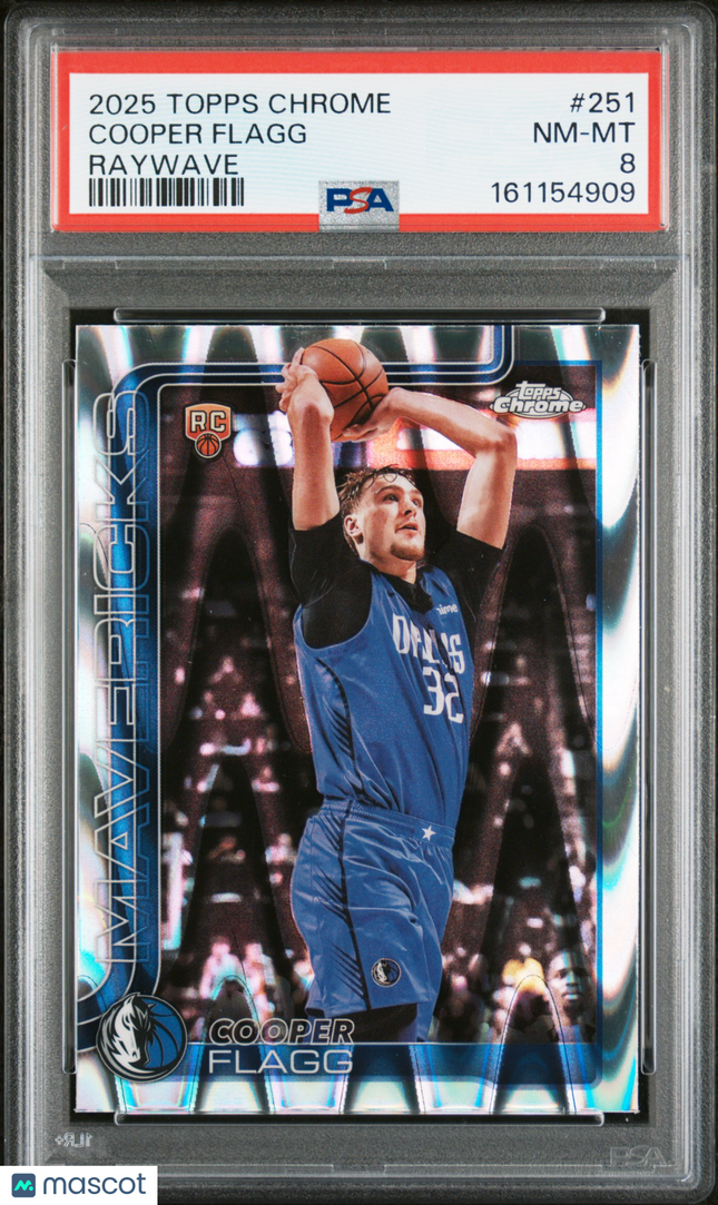 2025 Topps Chrome Cooper Flagg #251 Raywave PSA 8