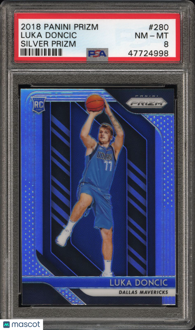 2018 Panini Prizm Luka Doncic #280 Silver PSA 8