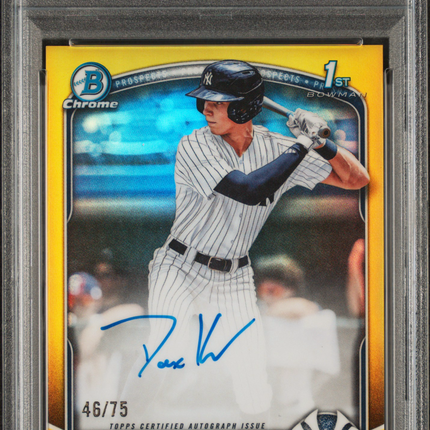 2025 Bowman Chrome Dax Kilby #CPA-DK Yellow 46/75 PSA 9 Auto