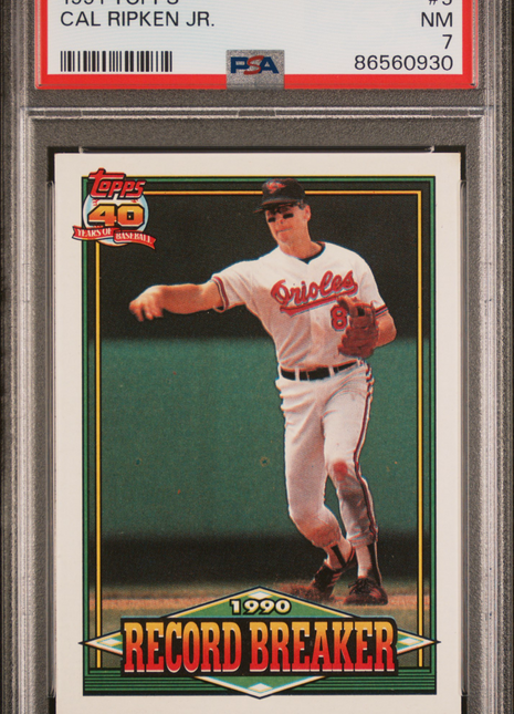 1991 Topps Cal Ripken JR. #5 PSA 7