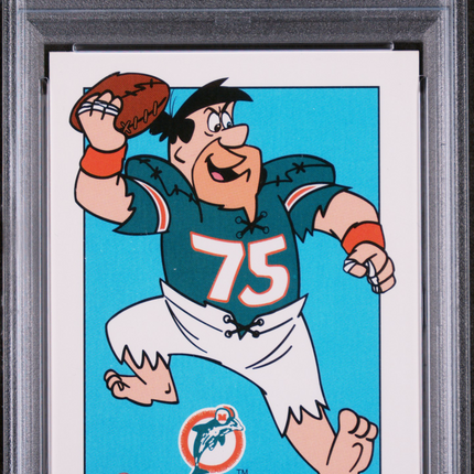1993 Cardz Flintstones NFL Prototypes Miami Dolphins #1 Protops. PSA 8