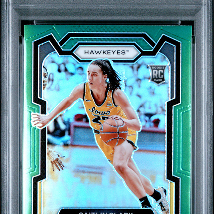 2024 Panini Prizm Draft Picks Caitlin Clark #57 Green PSA 10