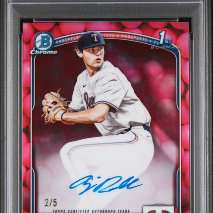 2025 Bowman Draft Chrome Prospect Auto Aj Russell #CPA-AR Gum Ball 2/5 PSA 10