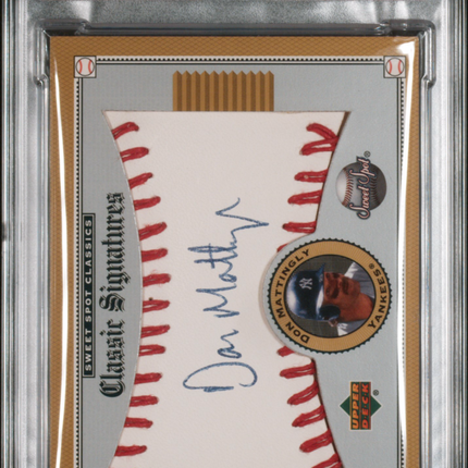 2002 Upper Deck Sweet Spot Classic Signatures Don Mattingly Auto PSA 8