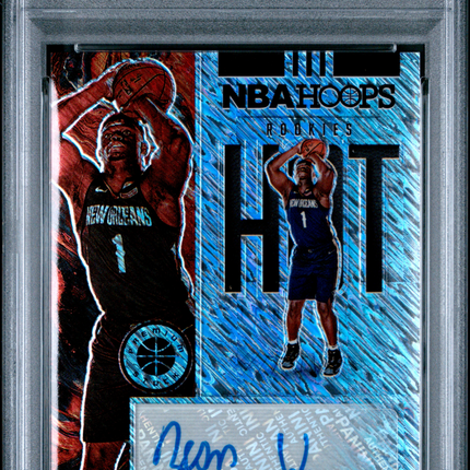 2019 Hoops Premium Stock Hot Signatures Rookies Zion Williamson Shimmer PSA 10