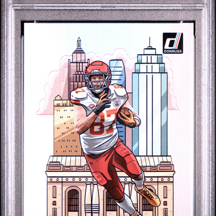 2024 Panini Donruss Downtown! Travis Kelce #7 PSA 10