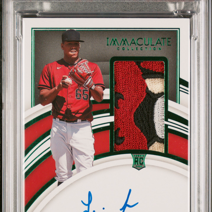 2022 Panini Immaculate Collection Luis Frias #133 Patch Green /5 PSA 9 Auto