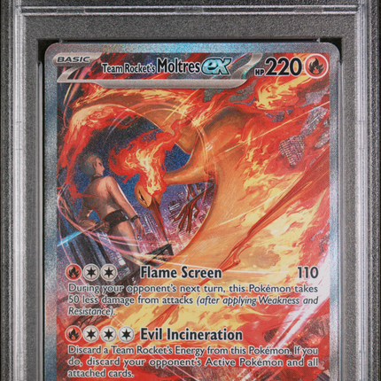 2025 Pokemon Destined Rivals Rocket's Moltres EX SIR PSA 10 #229