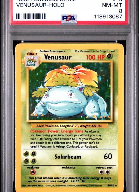 1999 Pokemon Game Venusaur PSA 8 #15