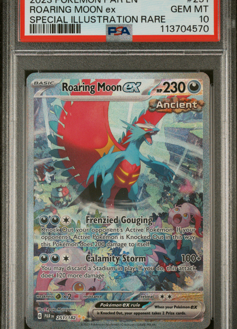 2023 Pokemon Paradox Rift Roaring Moon EX Special Illustration Rare PSA 10 #251