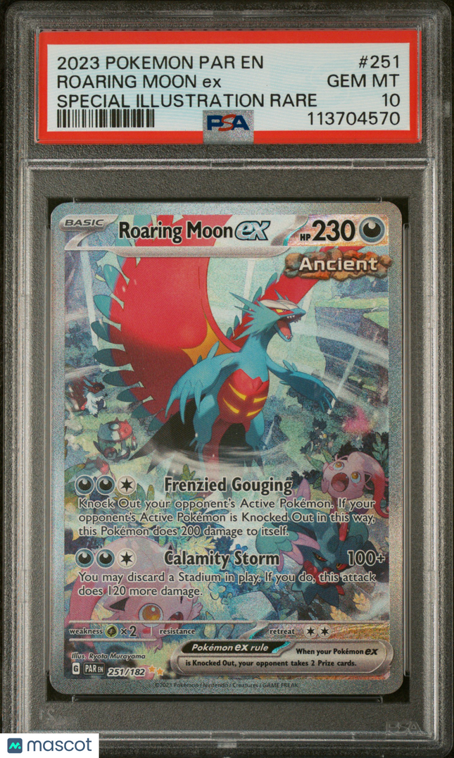 2023 Pokemon Paradox Rift Roaring Moon EX Special Illustration Rare PSA 10 #251