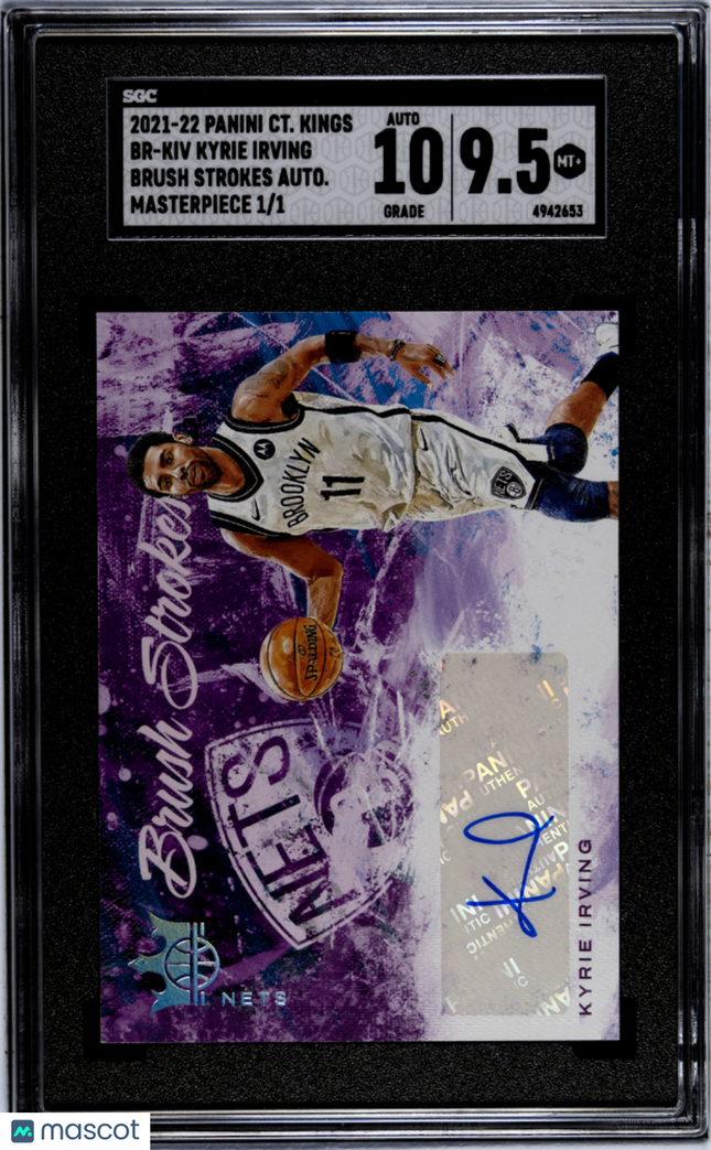 2021 Court Kings Kyrie Irving Brush Strokes Masterpiece SGC 9.5 Auto 10 1/1