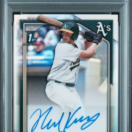 2024 Bowman Draft Chrome Nick Kurtz #CPANK Refractor 112/499 PSA 7 Auto 10