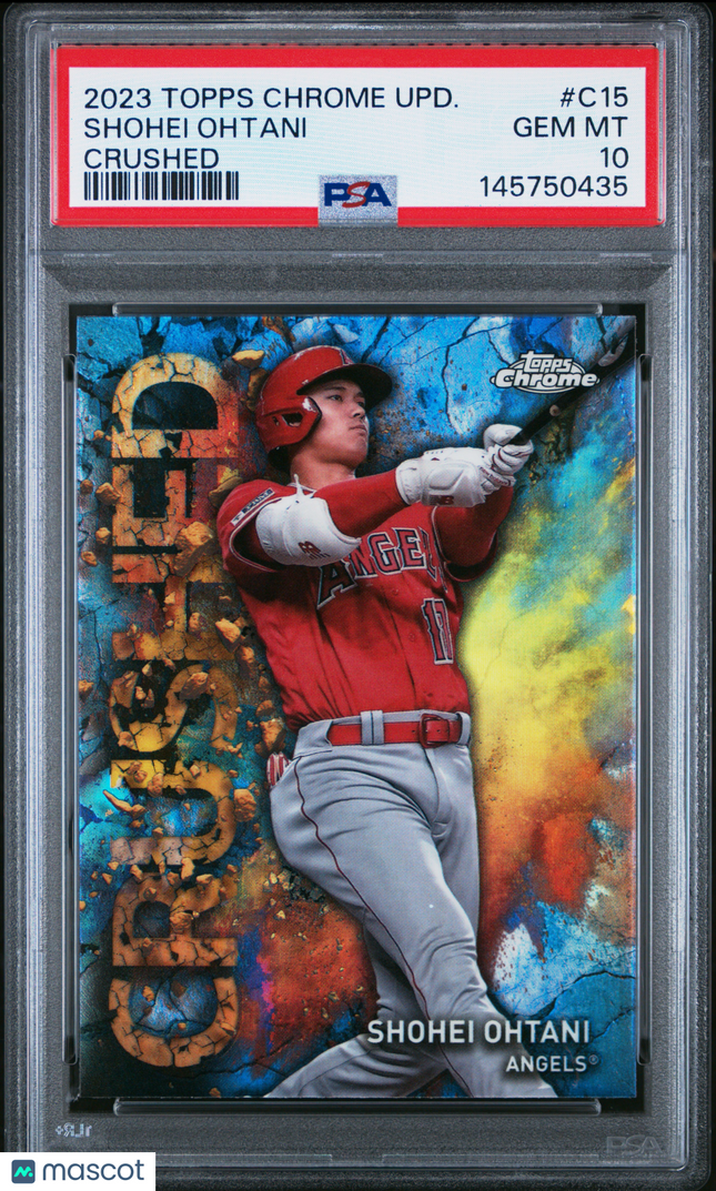 2023 Topps Chrome Update Crushed Shohei Ohtani #C15 PSA 10