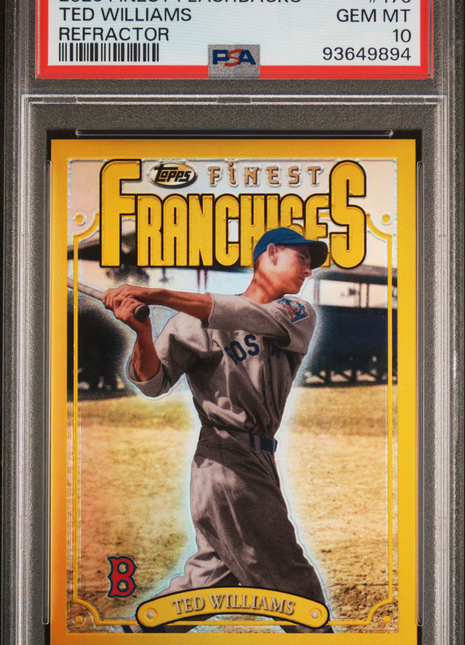 2023 Topps Finest Flashbacks Ted Williams #176 Refractor PSA 10