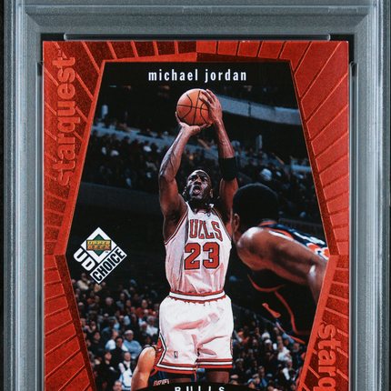 1998 UD Choice Starquest Michael Jordan #SQ30 Red PSA 7