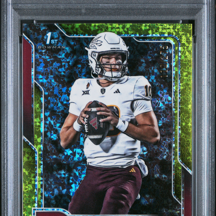 2025 Bowman University Chrome Sam Leavitt #195 Green Mini Diamond PSA 10 /275