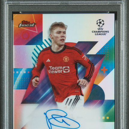 2023-24 Topps Finest UEFA Club Competitions Autographs Rasmus Hojlund #ARH PSA 9
