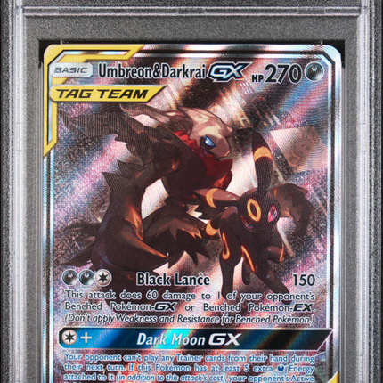 2020 Pokemon Sun & Moon Umbreon & Darkrai GX PRM-TAG Team PWR.CLL. PSA 8 #SM241
