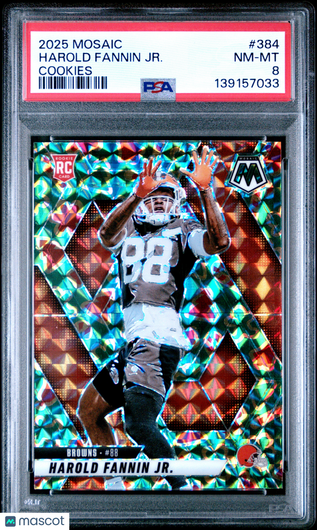 2025 Panini Mosaic Harold Fannin JR. #384 Cookies PSA 8