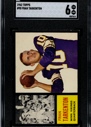 1962 Topps Fran Tarkenton #90 SGC 6