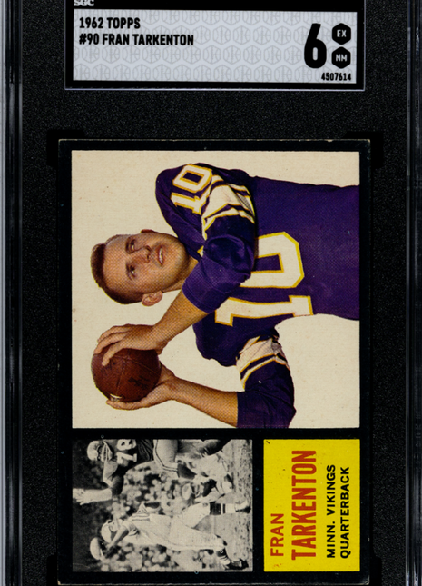 1962 Topps Fran Tarkenton #90 SGC 6