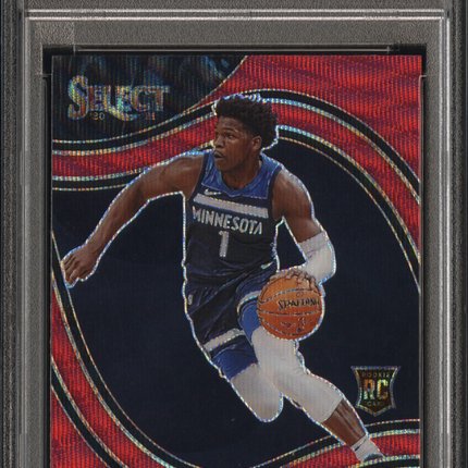 2020 Panini Select Anthony Edwards #300 Red Wave Prizm PSA 10