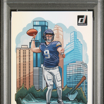 2024 Panini Donruss Downtown! JJ Mccarthy #11 PSA 9