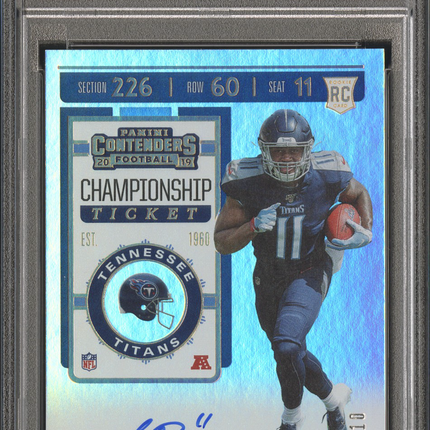 2019 Panini Contenders AJ Brown #111 Variation Auto Championship 06/10 PSA 9